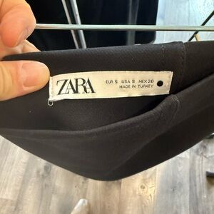 Zara black Midi Straight pencil skirt